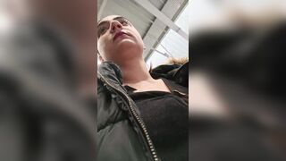 Hawt angel at the public store juicy twat pumping with are biggest sex toy