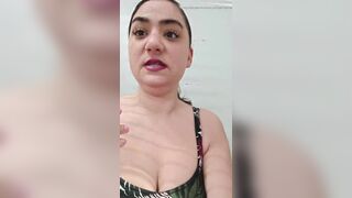 Hawt angel at the public store juicy twat pumping with are biggest sex toy