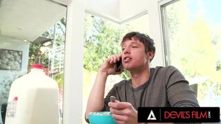 DEVILS FILM - Breasty mother I'd like to fuck Makes Her Stepson Eat His Favourable Charms With Her Biggest Breasts - 2 image