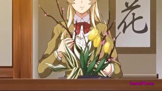 Incredible Horny Blonde Hentai MILF Fuck With College