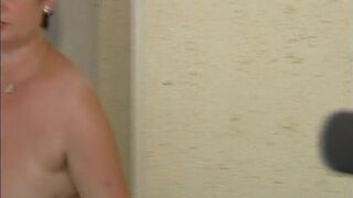 a slim and a chubby milf play with their naked bodies