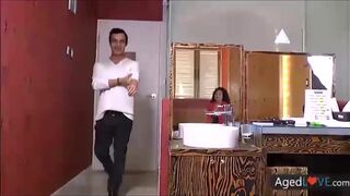 OLDNANNY Hot Teen Aurora Frost And Mature Redhead Melanie Taylor Masturbation