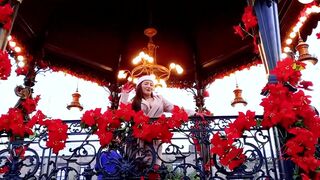 Sexy exhibitionist MILF celebrating Christmas in public