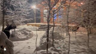 Neighbor gave hot sex for Christmas