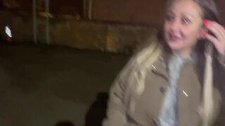 A guy  made me suck his cock at the park and then do a public cum walk - 15 image