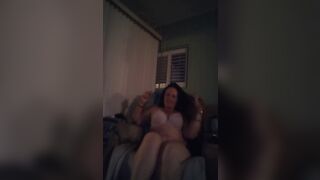 Little by little I take off my mini dress and panties while smoking and playing Fortnite