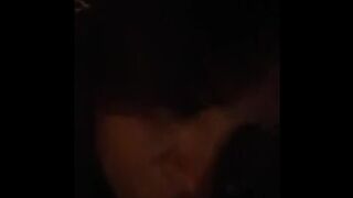 Amateur milf giving blowjob to side piece