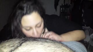 hot bbw wife gives amazing blowjob POV