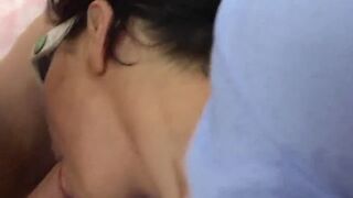 Busty brunette starts giving blowjob in the car being so eager to get home to get her ass stretched - 8 image