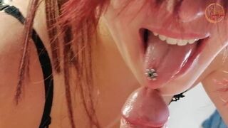 Wild deep throat, facefuck and I swallow all his hot cum