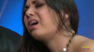 A hot brunette milf works at reception but she prefers to have a hard ass fuck at work