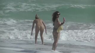 Exhibitionist Wife 484 Part 5 - My Friends Ginary and Nikki Brooks Nude Beach Voyeur Tease!