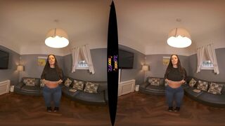 Big Nipples Busty Babe Strips Naked (VR180)