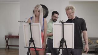 Milfed - Art Class Ends Up With A Wild Threesome For Lucky Girls London River & Kayley Gunner - 2 image