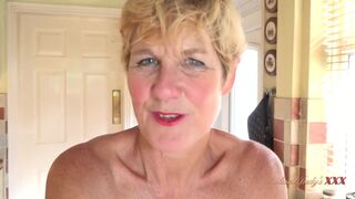 AuntJudysXXX - 58yo Busty Mature Housewife Molly Sucks your Cock in the Kitchen (POV)