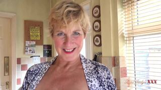 AuntJudysXXX - 58yo Busty Mature Housewife Molly Sucks your Cock in the Kitchen (POV)