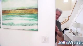 Masseur Feasts His Eyes on Naked BBW Eliza Allure as She Masturbates