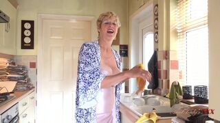 AuntJudys - 58yo Housewife Ms. Molly Jacks you off & Sucks your cock (POV)