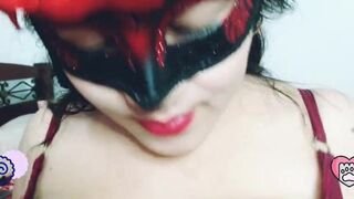 Stepmom touches her big boobs. Who wants to give her cum?