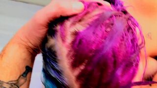 Milf Chokes On cock and swallow whole load