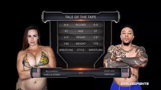 Sex Wrestling As Bella Rossi Beats Eddie Jaye Then Rides His BBC