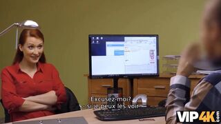 VIP4K. Redhead with big tits is rammed by the lender