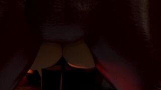 Animated Shemale MILF fucks Witch-Girl - Futa on female, Anal Sex and Cum in Ass