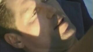 Sexy brunette MILF gets her juicy ass filled and a big facial by the pool