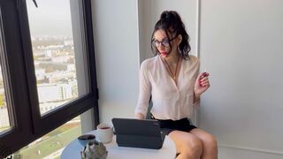 Hot MILF secretary sucks like it's the last time