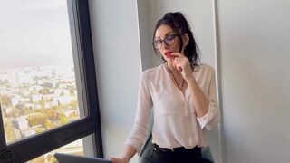 Hot MILF secretary sucks like it's the last time