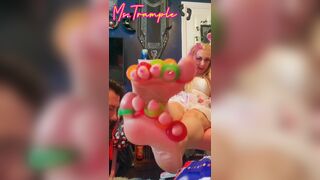 Lifesaver Toe Ring Foot Slave Foot Feeding Foot Worship Foot Licking Toe Sucking