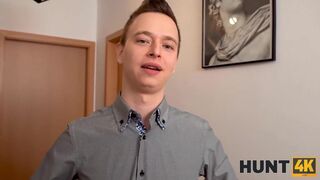 HUNT4K. Man enjoys unplanned sex with his buddys new ginger girlfriend