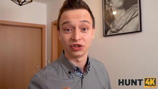 HUNT4K. Man enjoys unplanned sex with his buddys new ginger girlfriend