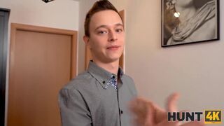 HUNT4K. Man enjoys unplanned sex with his buddys new ginger girlfriend