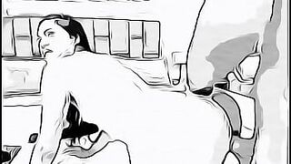 man having sex with married woman without her husband knowing in cartoon