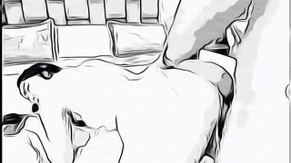 man having sex with married woman without her husband knowing in cartoon