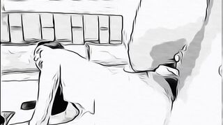 man having sex with married woman without her husband knowing in cartoon