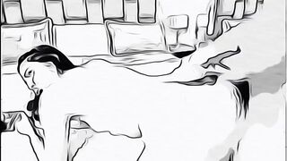 man having sex with married woman without her husband knowing in cartoon