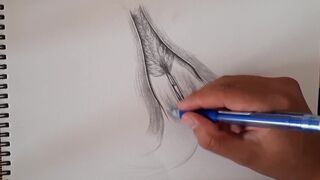 ROUGH PUSSY TREATMENT,A beautiful flower drawing female figure HD Porn, Hardcore,