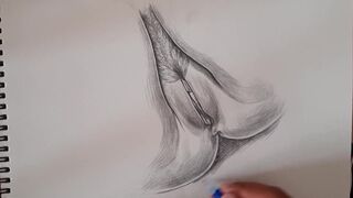 ROUGH PUSSY TREATMENT,A beautiful flower drawing female figure HD Porn, Hardcore,