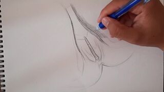 ROUGH PUSSY TREATMENT,A beautiful flower drawing female figure HD Porn, Hardcore,