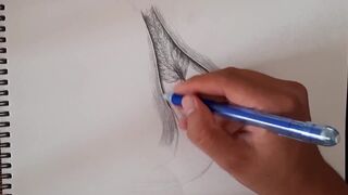 ROUGH PUSSY TREATMENT,A beautiful flower drawing female figure HD Porn, Hardcore,
