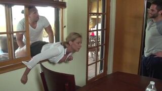 Sexy MILF Stuck in Window
