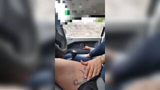 Hichhiker handjob part 2