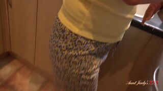 AuntJudysXXX - Fucking your Busty Stepmom Olga in the Kitchen (POV Experience)