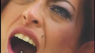 Busty red head bends over and gets pounded hard from the rear