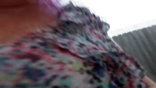 THICK MILF Pissing Outside Dancing Teasing