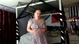 THICK MILF Pissing Outside Dancing Teasing