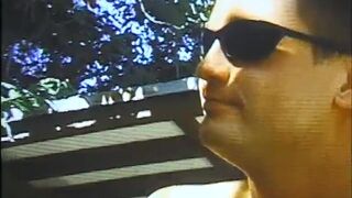 Blonde sucks and rides a dude in the sunshine