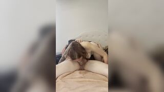 Big Titty MILF fwb missed me and tries to eat me all up